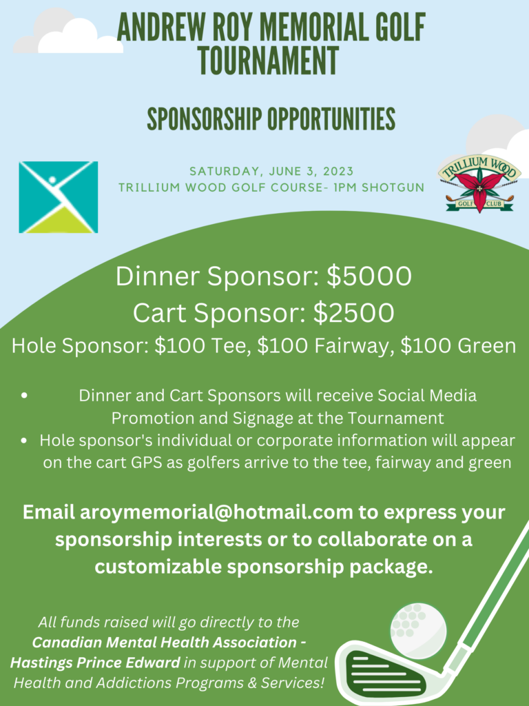 Andrew Roy Memorial Golf Tournament Sponsorship Opportunities